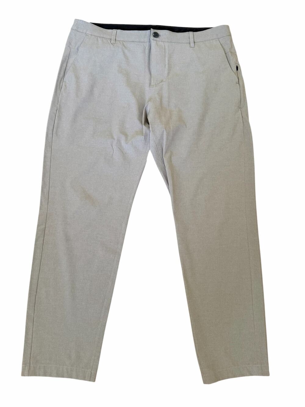 VUORI Men Gray Tapered Leg Flat Front Chino Pant Size 38
